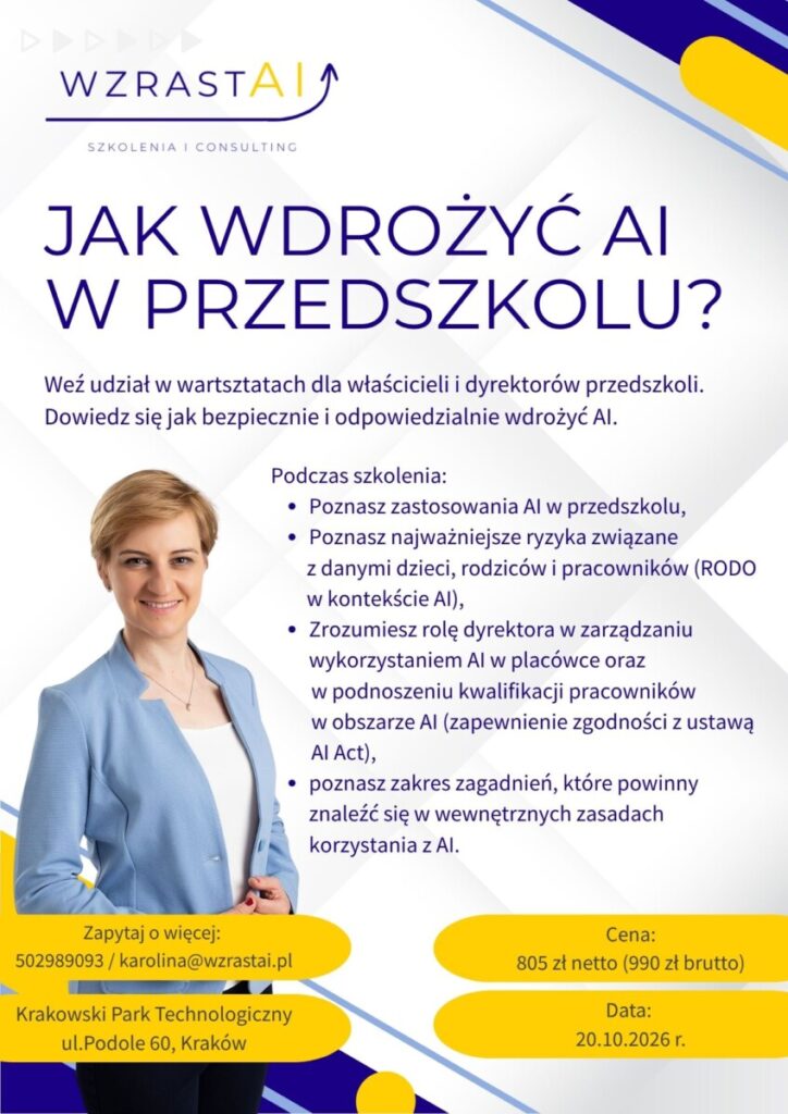 Szkolenie AI dla przedszkoli